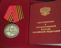 Военнослужащий красноярец удостоен медали Георгия Жукова