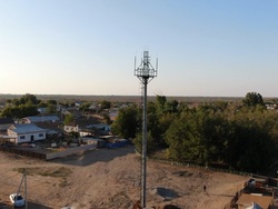 В  селе Красноярского района завершили установку вышки мобильной связи